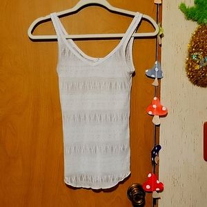 Aeropostle sheer white tank size medium